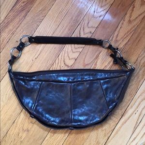 Yves Saint Laurent Dark Brown Leather Saddle Bag